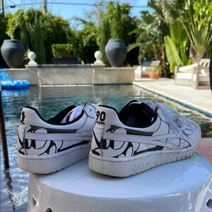 Mickey Mouse Onitsuka Tiger by Asics White and Black Sneakers